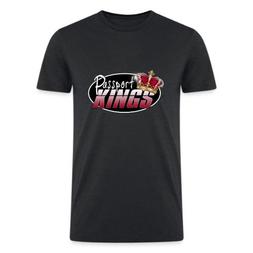 Passport Kings logo for dark shirts - Men’s Tri-Blend Organic T-Shirt