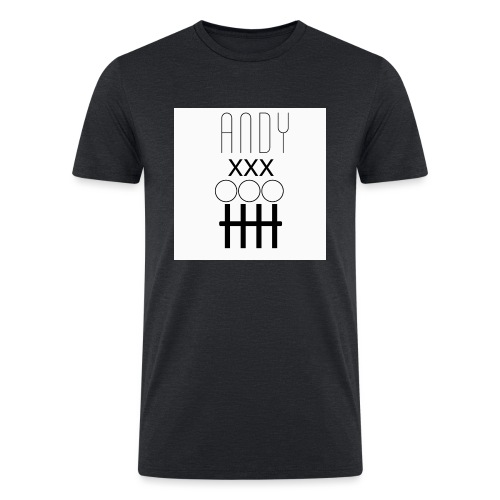 4x mix logos - Men’s Tri-Blend Organic T-Shirt