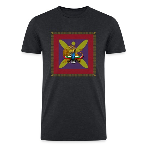 Derafsh Lion Sun Farvahar - Men’s Tri-Blend Organic T-Shirt