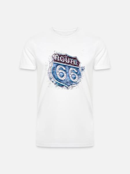 Route 66 - Men’s Tri-Blend Organic T-Shirt -