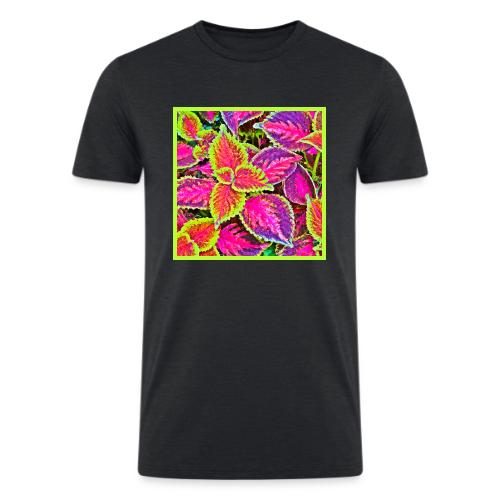 Vivid ChromaLeaf Harmony Pattern - Men’s Tri-Blend Organic T-Shirt