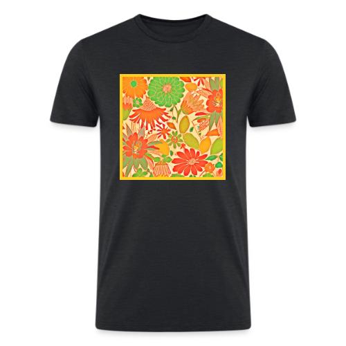 Vibrant Blossom Elegance Pattern - Men’s Tri-Blend Organic T-Shirt