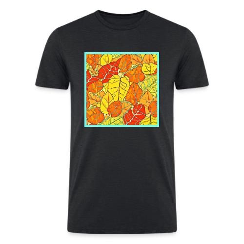 Neon Foliage Burst Vibrant Design - Men’s Tri-Blend Organic T-Shirt