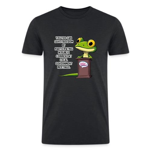 Public Comment Lizard Design - Men’s Tri-Blend Organic T-Shirt
