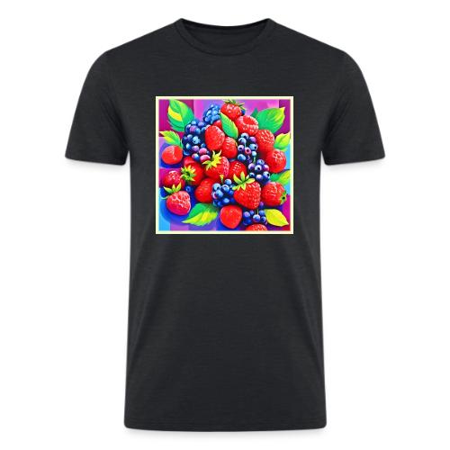 Fresh Berry Bounty - Men’s Tri-Blend Organic T-Shirt