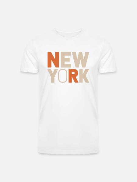 New York Brooklyn - The Big Apple Classic Design - Men’s Tri-Blend Organic T-Shirt - heather black