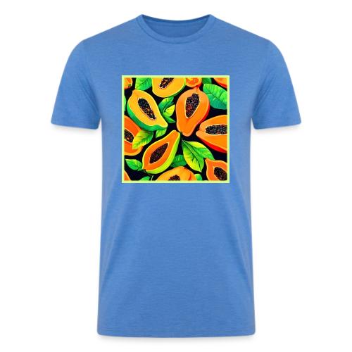 Tropical Papaya Paradise - Men’s Tri-Blend Organic T-Shirt