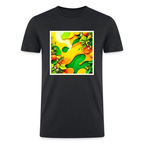 Fresh Citrus Summer Vibes Art - Men’s Tri-Blend Organic T-Shirt