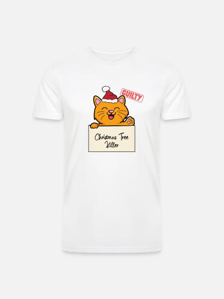 Cat christmas funny prison - Men’s Tri-Blend Organic T-Shirt - 