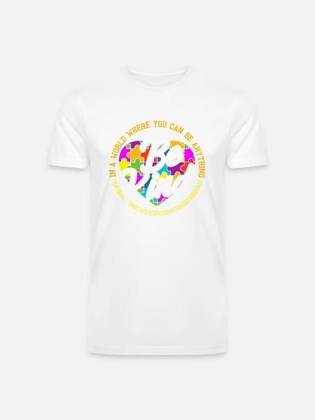 Be Anything Be Kind Flower - Men’s Tri-Blend Organic T-Shirt - 