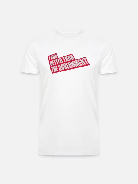 run better than government - Men’s Tri-Blend Organic T-Shirt -