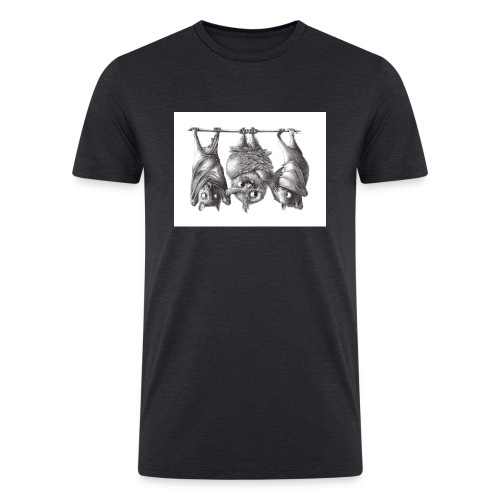 Vampire Owl with Bats - Men’s Tri-Blend Organic T-Shirt