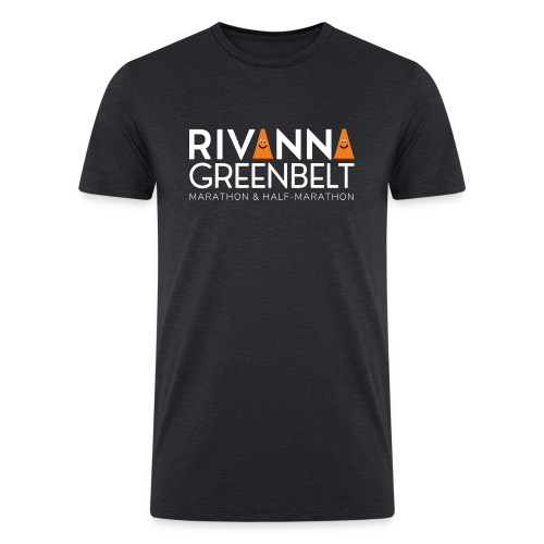 RIVANNA GREENBELT (all white text) - Men’s Tri-Blend Organic T-Shirt