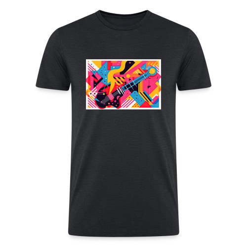 Memphis Design Rockabilly Abstract - Men’s Tri-Blend Organic T-Shirt