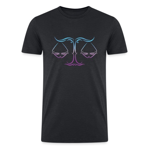 Libra Zodiac Scales of Justice Celtic Tribal - Men’s Tri-Blend Organic T-Shirt