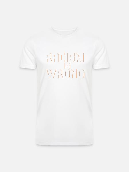 Racism Is Wrong - Men’s Tri-Blend Organic T-Shirt -