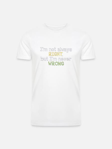 Never Wrong - Men’s Tri-Blend Organic T-Shirt -