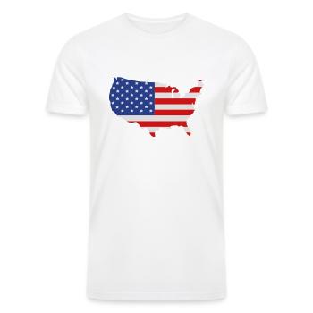 United States of America - Men’s Tri-Blend Organic T-Shirt - heather black - Front
