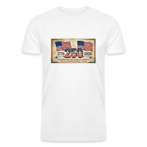 USA 250th Anniversary Flags Emblem - Men’s Tri-Blend Organic T-Shirt