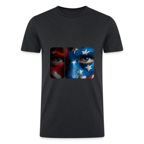 USA: Painted for the Flag - Men’s Tri-Blend Organic T-Shirt