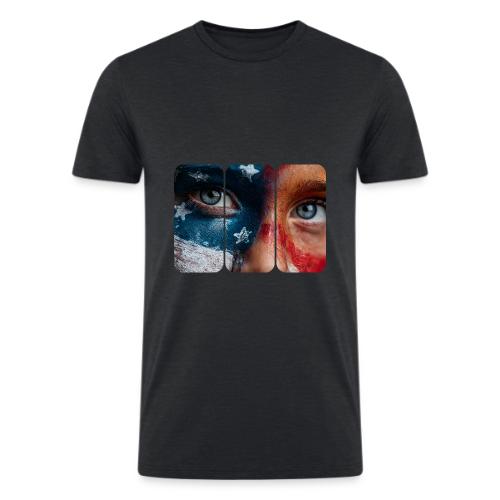 USA: Star-Spangled Glance - Men’s Tri-Blend Organic T-Shirt