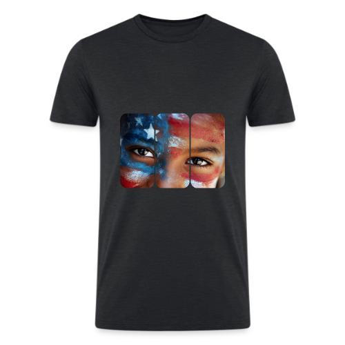 USA: Eyes of the Flag - Men’s Tri-Blend Organic T-Shirt