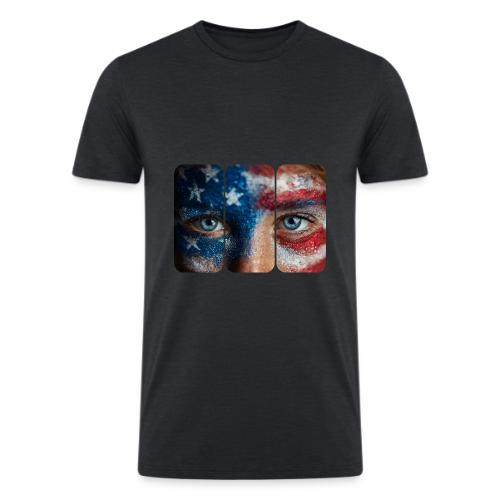 USA: Stars in Her Eyes - Men’s Tri-Blend Organic T-Shirt