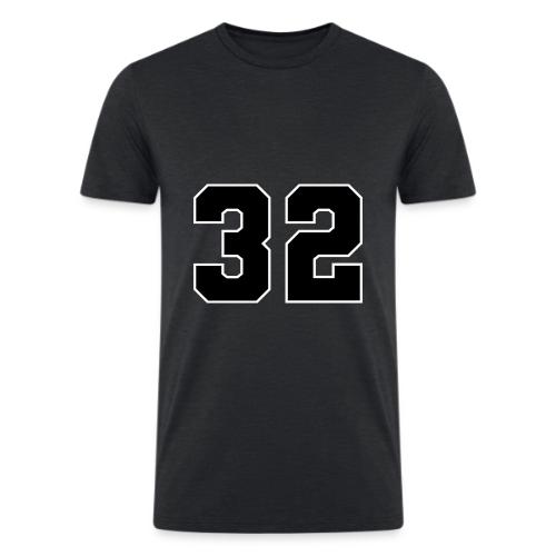 Varsity Number 32 Athletic Design - Men’s Tri-Blend Organic T-Shirt
