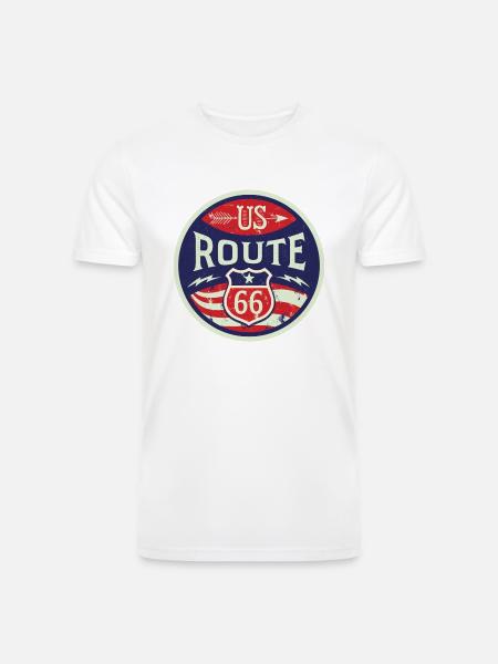 US route - Men’s Tri-Blend Organic T-Shirt -