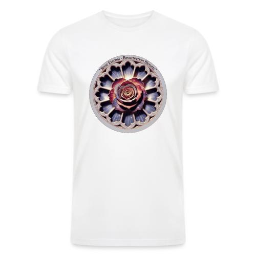 Easter Rose Resurrection T Shirt, Spring Gift - Men’s Tri-Blend Organic T-Shirt