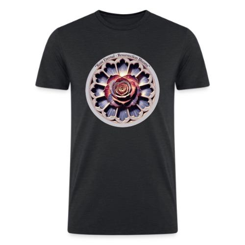 Easter Rose Resurrection T Shirt, Spring Gift - Men’s Tri-Blend Organic T-Shirt