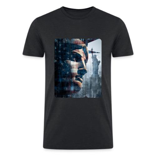 USA: Liberty in Three Visions - Men’s Tri-Blend Organic T-Shirt