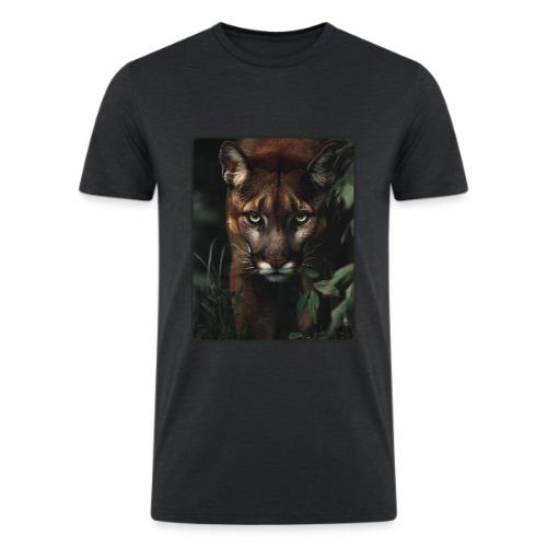 Cougar Jungle Predator Design - Men’s Tri-Blend Organic T-Shirt