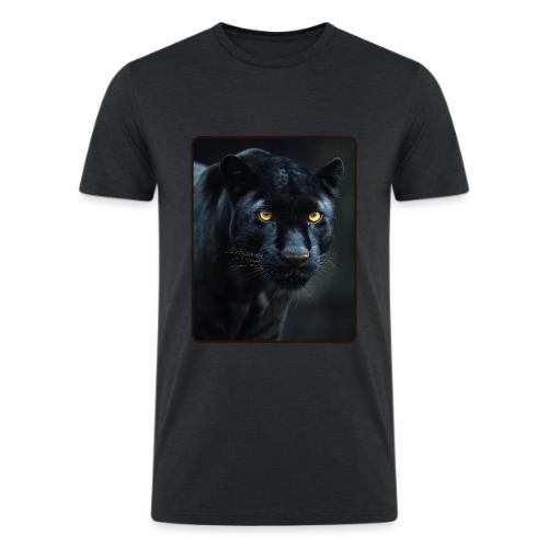 Black Panther Glowing Eyes Design - Men’s Tri-Blend Organic T-Shirt