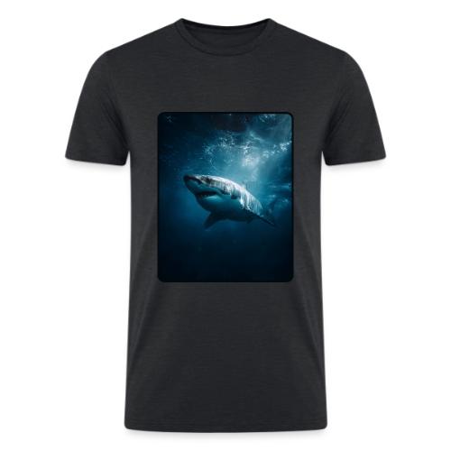 Great White Shark Ocean Design - Men’s Tri-Blend Organic T-Shirt
