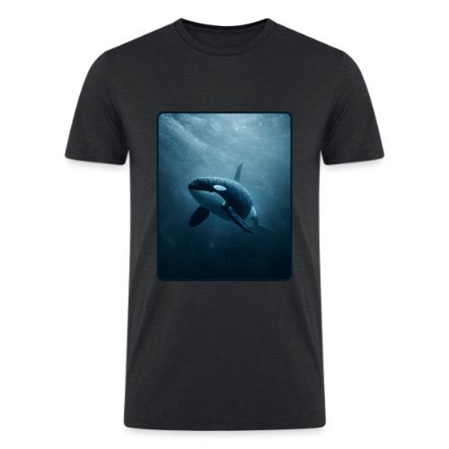 Orca Ocean Wildlife Design - Men’s Tri-Blend Organic T-Shirt