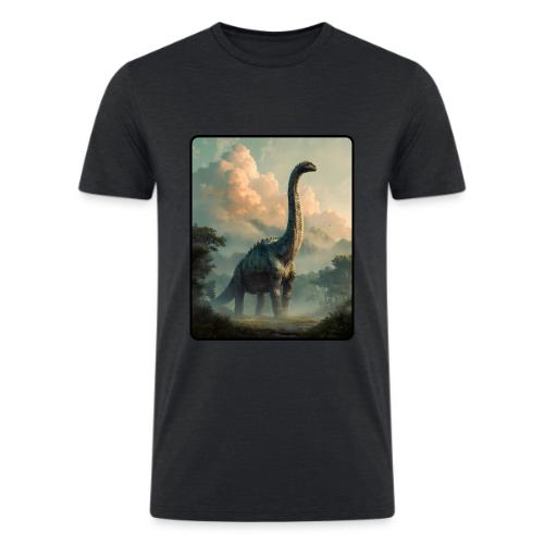 Brachiosaurus Prehistoric Scene Design - Men’s Tri-Blend Organic T-Shirt