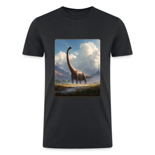 Brachiosaurus Valley Landscape Design - Men’s Tri-Blend Organic T-Shirt