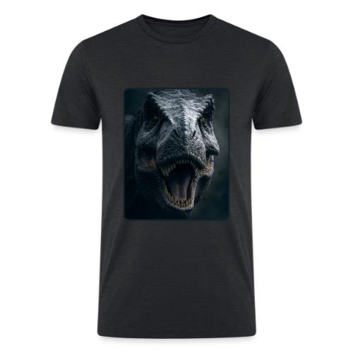 T Rex Cinematic Close-Up Design - Men’s Tri-Blend Organic T-Shirt