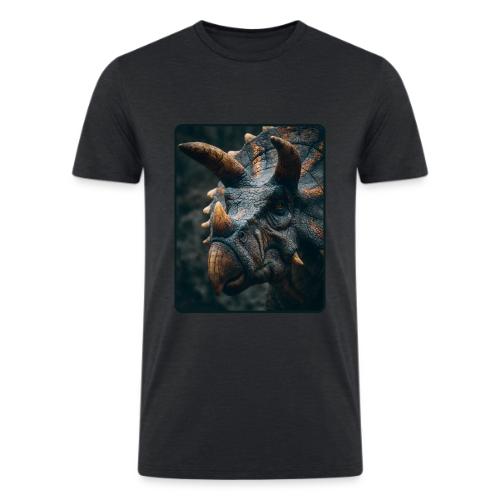 Triceratops Detailed Portrait Design - Men’s Tri-Blend Organic T-Shirt