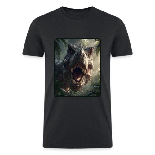 T Rex Jungle Roar Design - Men’s Tri-Blend Organic T-Shirt