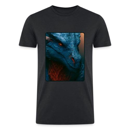Turquoise Dragon Fire Eye Design - Men’s Tri-Blend Organic T-Shirt