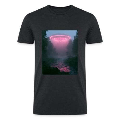 Neon UFO Forest River Design - Men’s Tri-Blend Organic T-Shirt