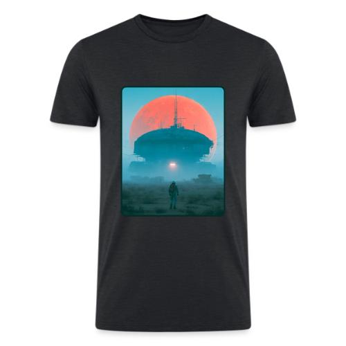 Astronaut Alien Outpost Design - Men’s Tri-Blend Organic T-Shirt