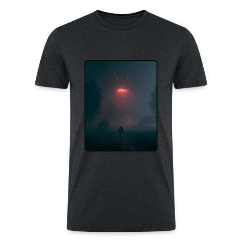 Mysterious UFO Encounter Design - Men’s Tri-Blend Organic T-Shirt