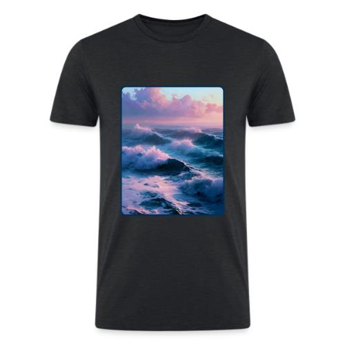 Dreamy Pastel Ocean Sunset Art - Men’s Tri-Blend Organic T-Shirt