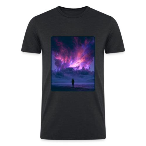Cosmic Supernova Night Design - Men’s Tri-Blend Organic T-Shirt