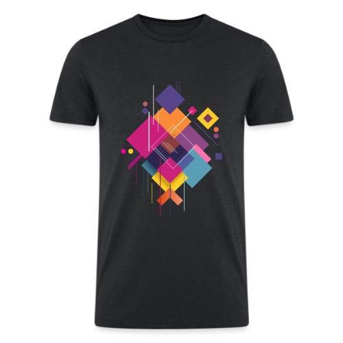 Vibrant Geometry - Men’s Tri-Blend Organic T-Shirt