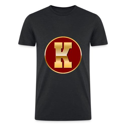 Letter K – Capital Varsity Alphabet Monogram - Men’s Tri-Blend Organic T-Shirt