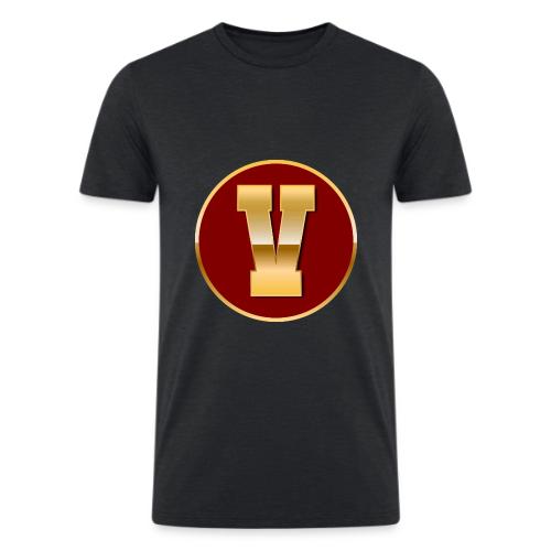 Letter V – Capital Varsity Alphabet Monogram - Men’s Tri-Blend Organic T-Shirt